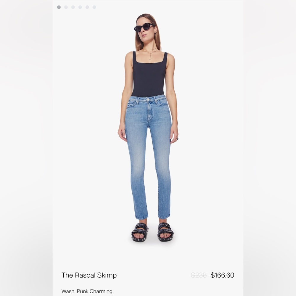 Mother Rascal Skimp Jeans in Punk Charming size 27